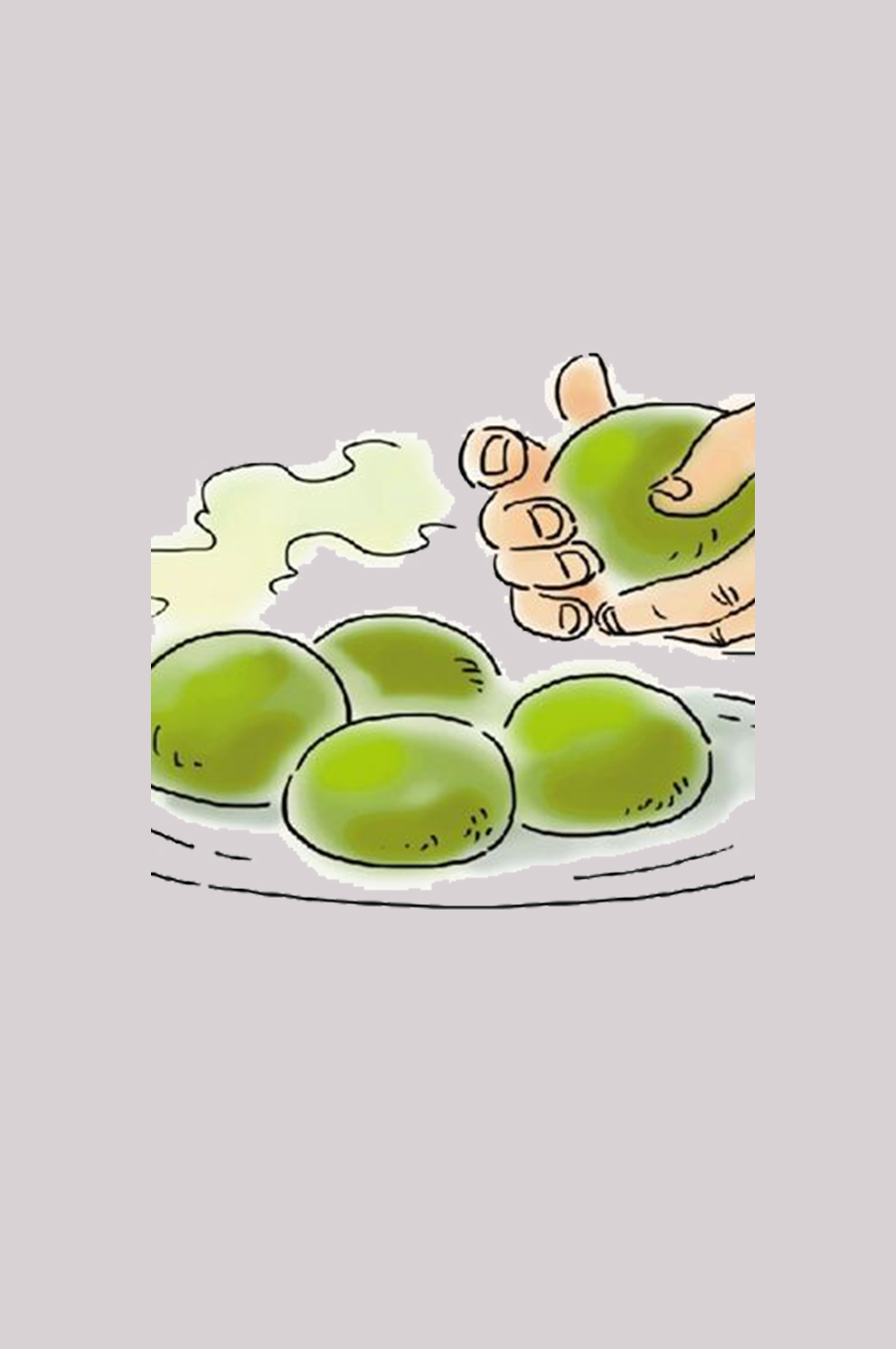 清明节海报设计插图卡通青团素材图片元素免抠61
