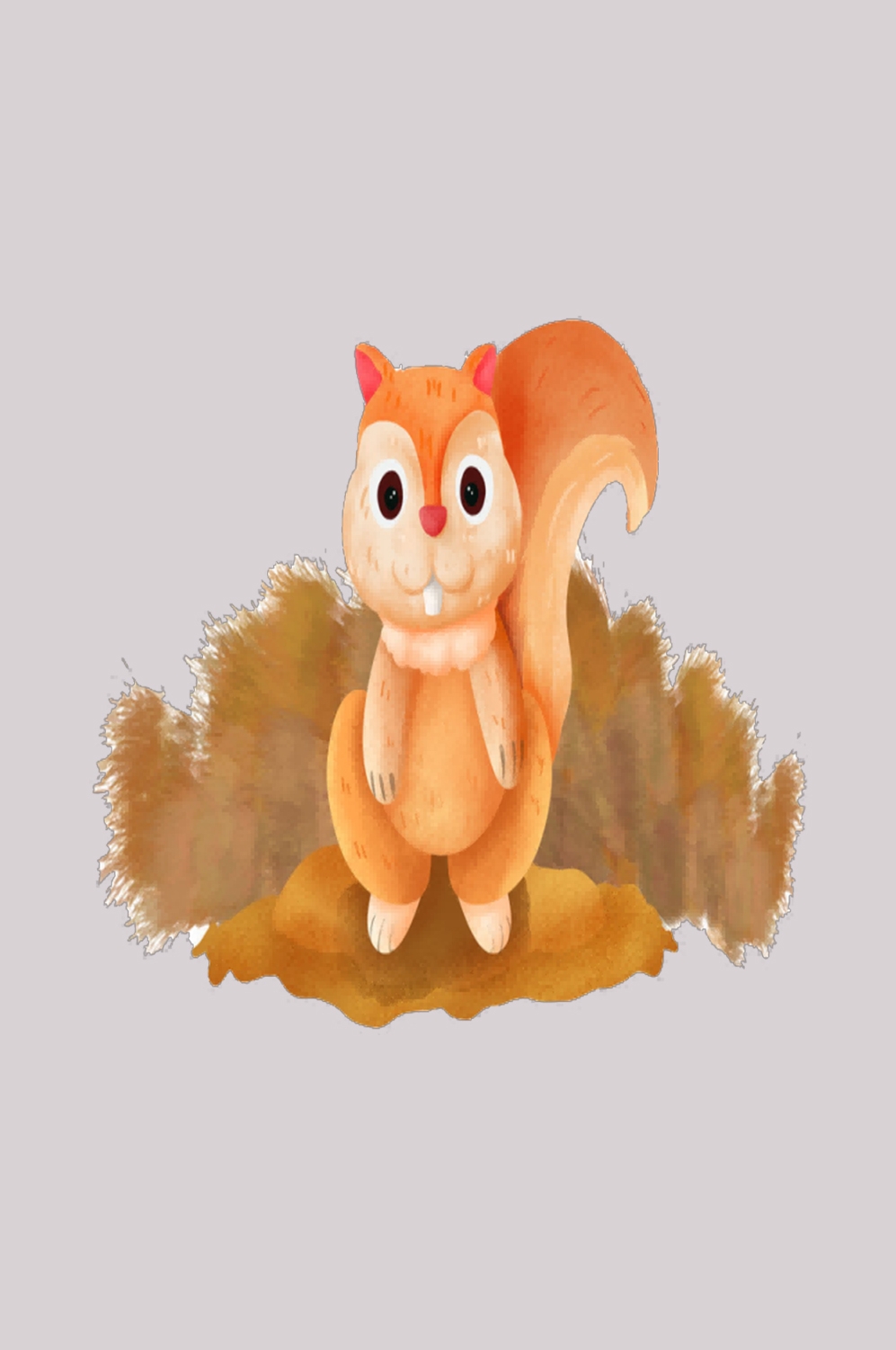 卡通可爱松鼠图片素材插画 png透明背景 免抠元素33