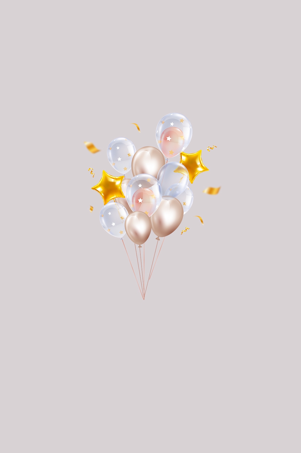 金色生日气球生日帽免抠元素2