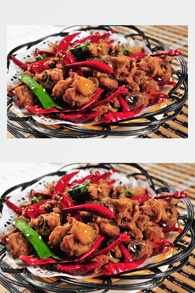 高清美食菜谱JPG图片辣子鸡川菜摄影美工设计喷绘打印合成素材