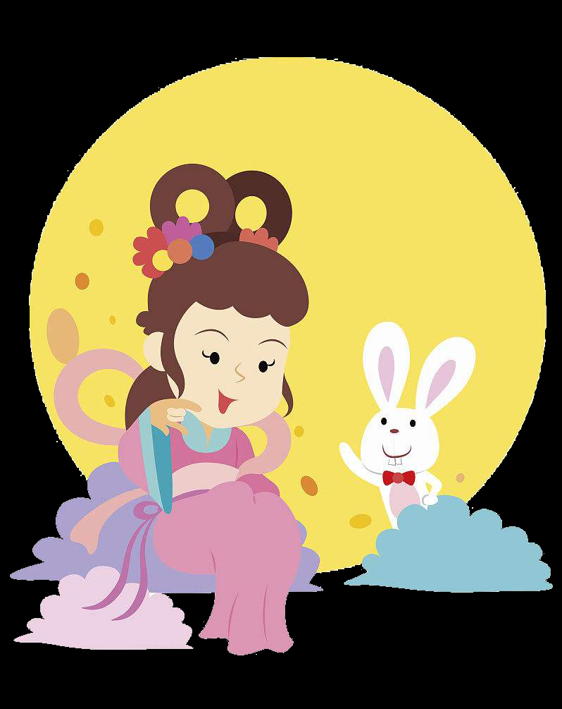 卡通嫦娥仙女中秋节免抠素材装饰元素146