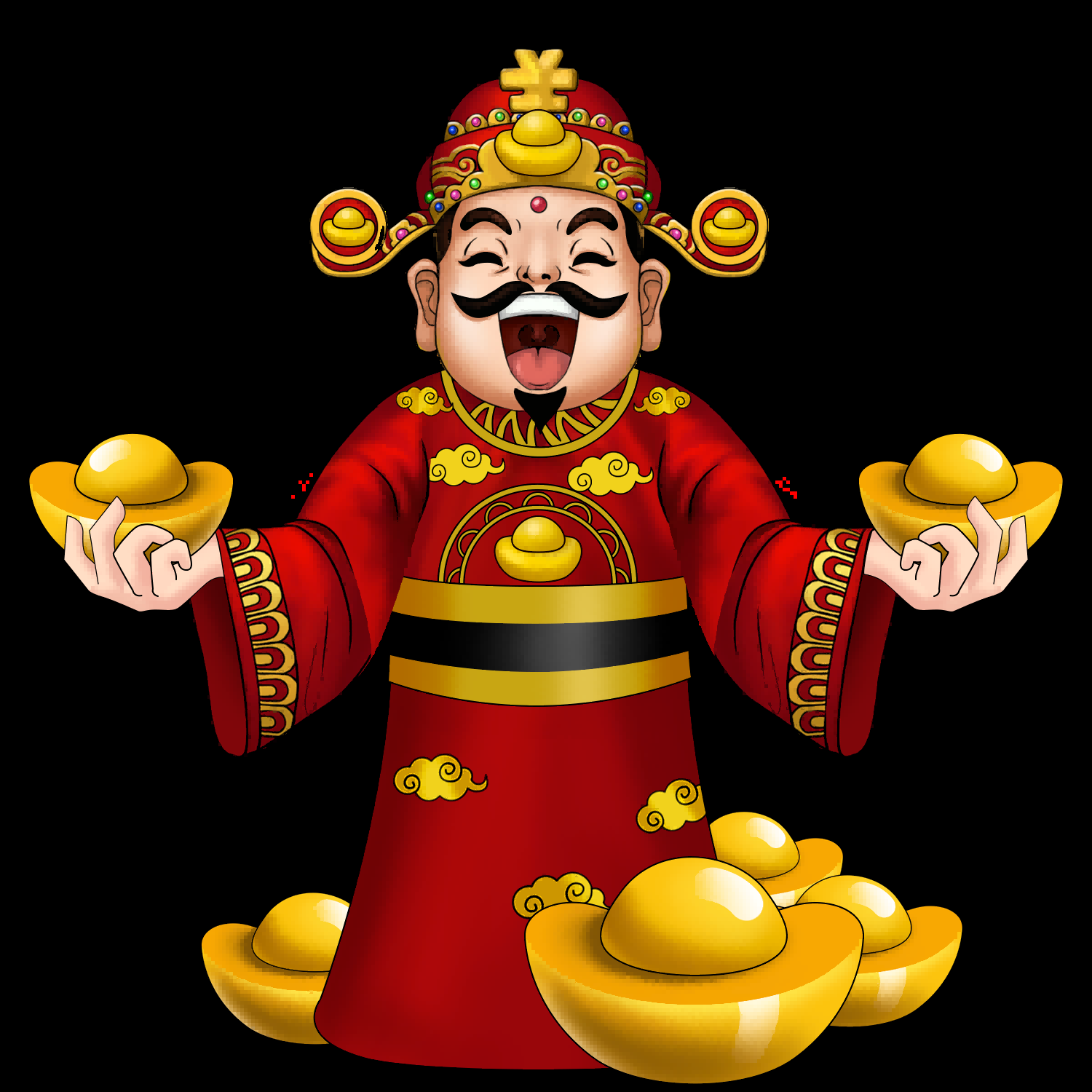 卡通财神插画表情免抠素材12