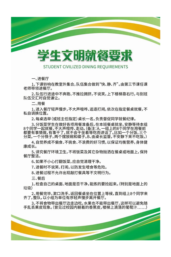 食堂管理制度海报校园企业食堂餐厅卫生安全制度牌挂图素材20