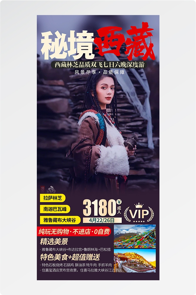 西藏拉萨布达拉宫川藏藏南灵芝日喀则海报易拉宝素材27
