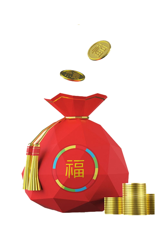 福袋钱袋插画图片装饰元素免抠素材48