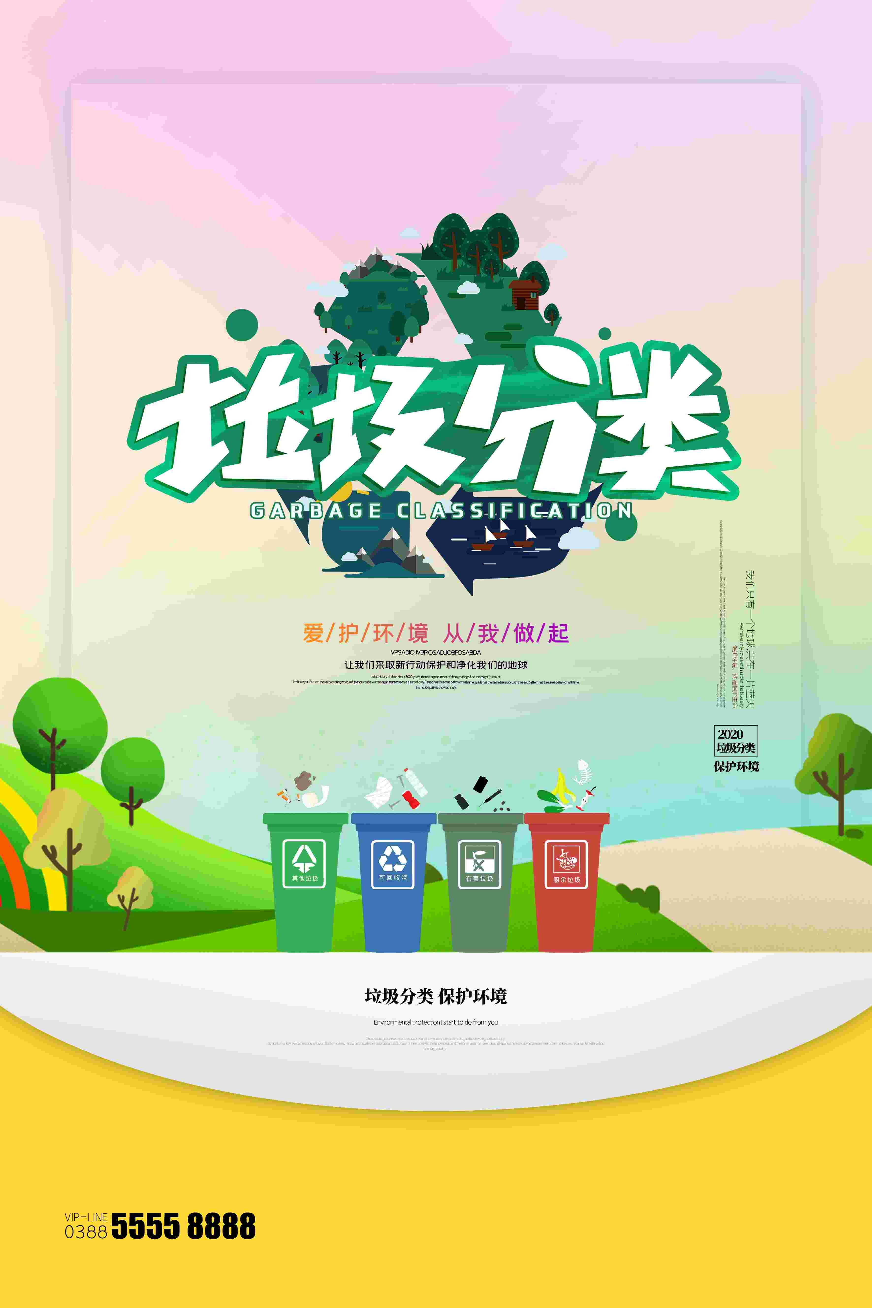 创建文明卫生城市垃圾分类海报24