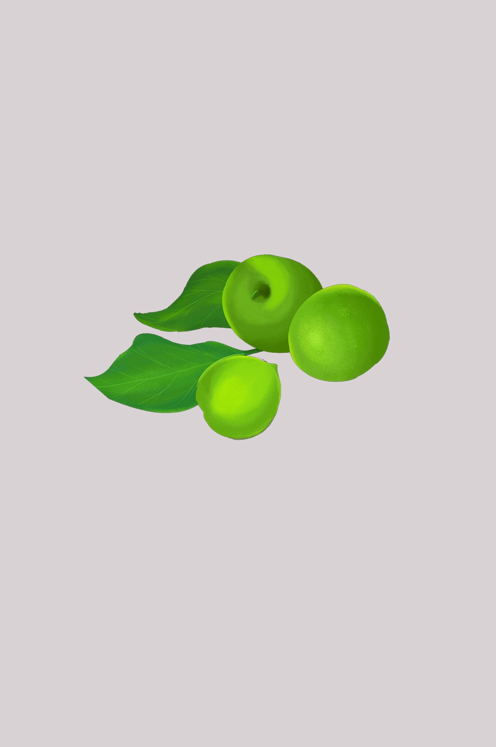 卡通手绘水果青梅图案素材图片装饰插画免抠7