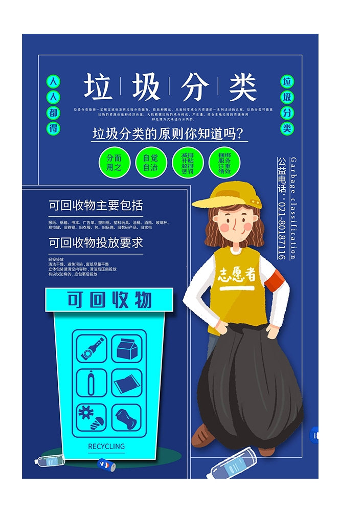 创建文明卫生城市垃圾分类海报98