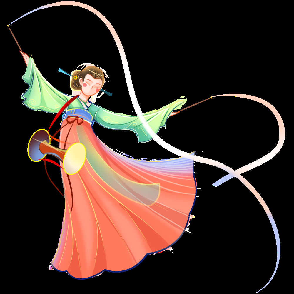 56个少数民族卡通人物服饰免抠元素插画152