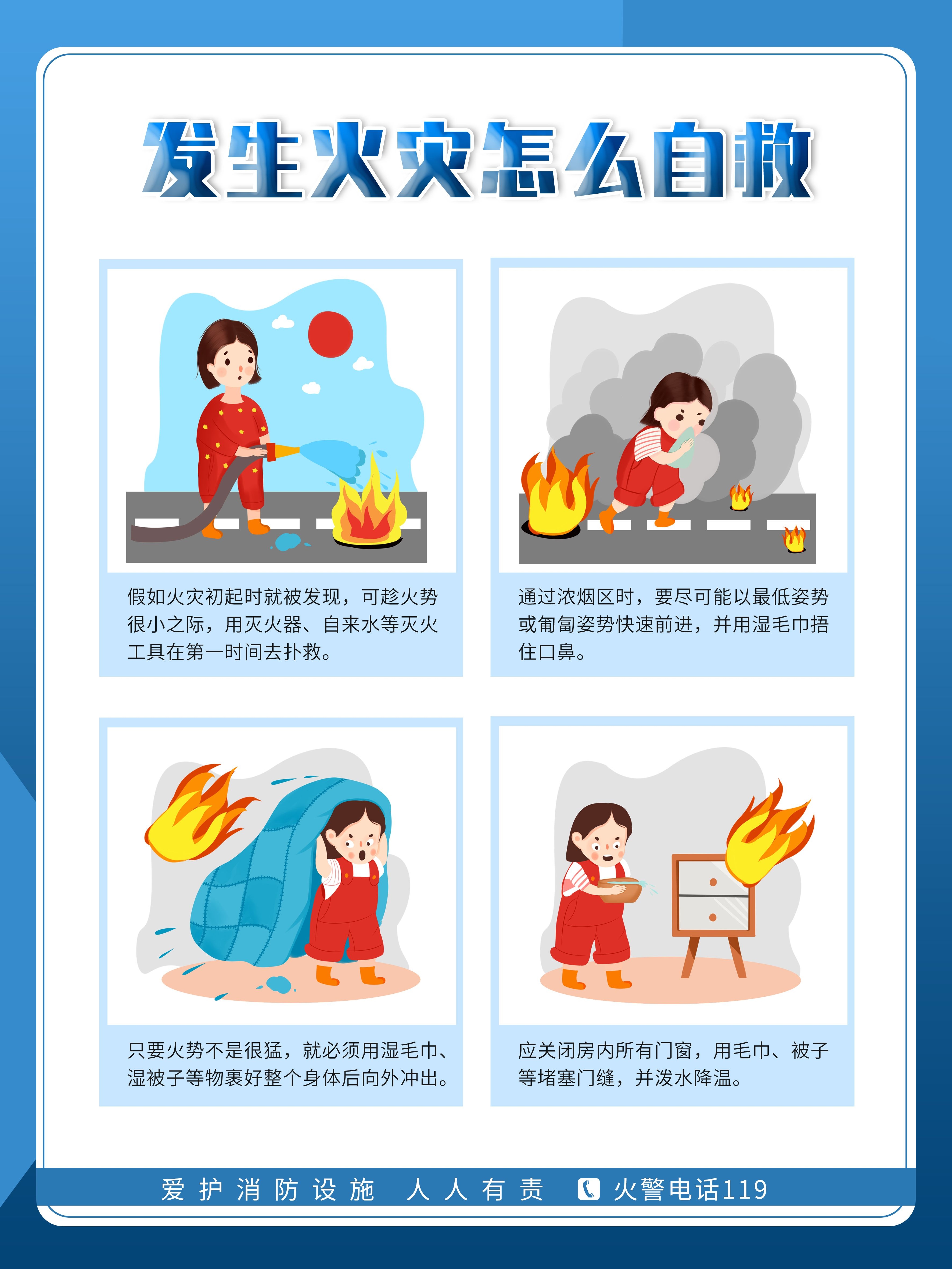 消防安全宣传知识海报挂图挂画5