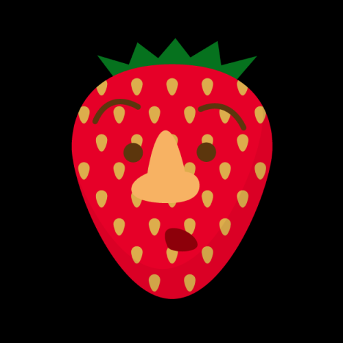 卡通草莓拟人化标签素材插图免抠元素30