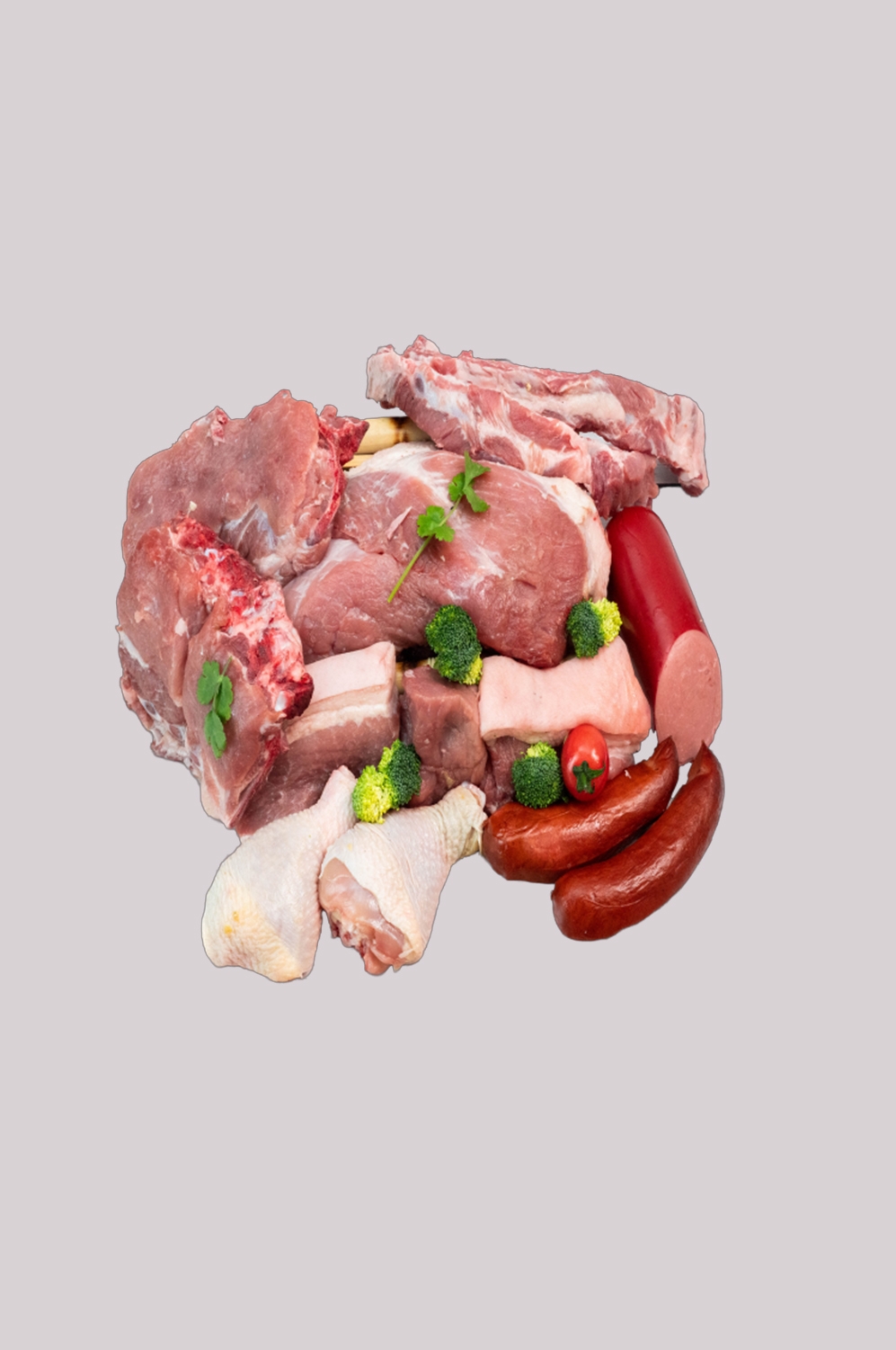 猪肉五花肉瘦肉排骨插画元素免抠素材15