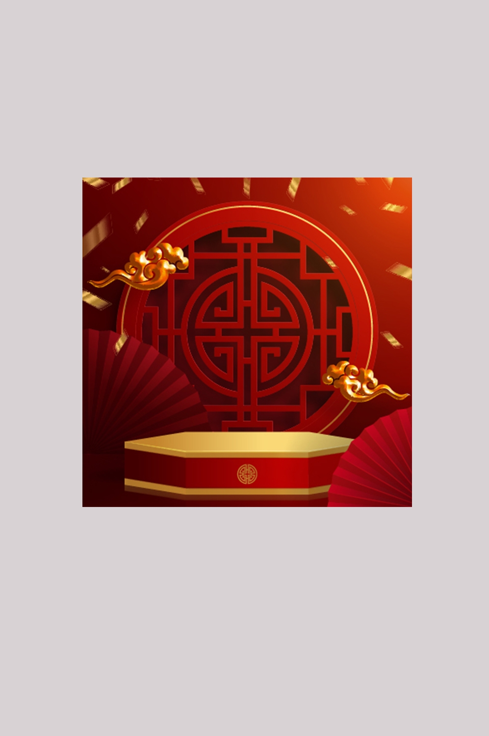 红色喜庆展板背景图素材1