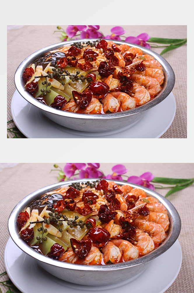 高清美食菜品菜谱JPG图片香辣虾炒菜美工设计喷绘打印合成素材