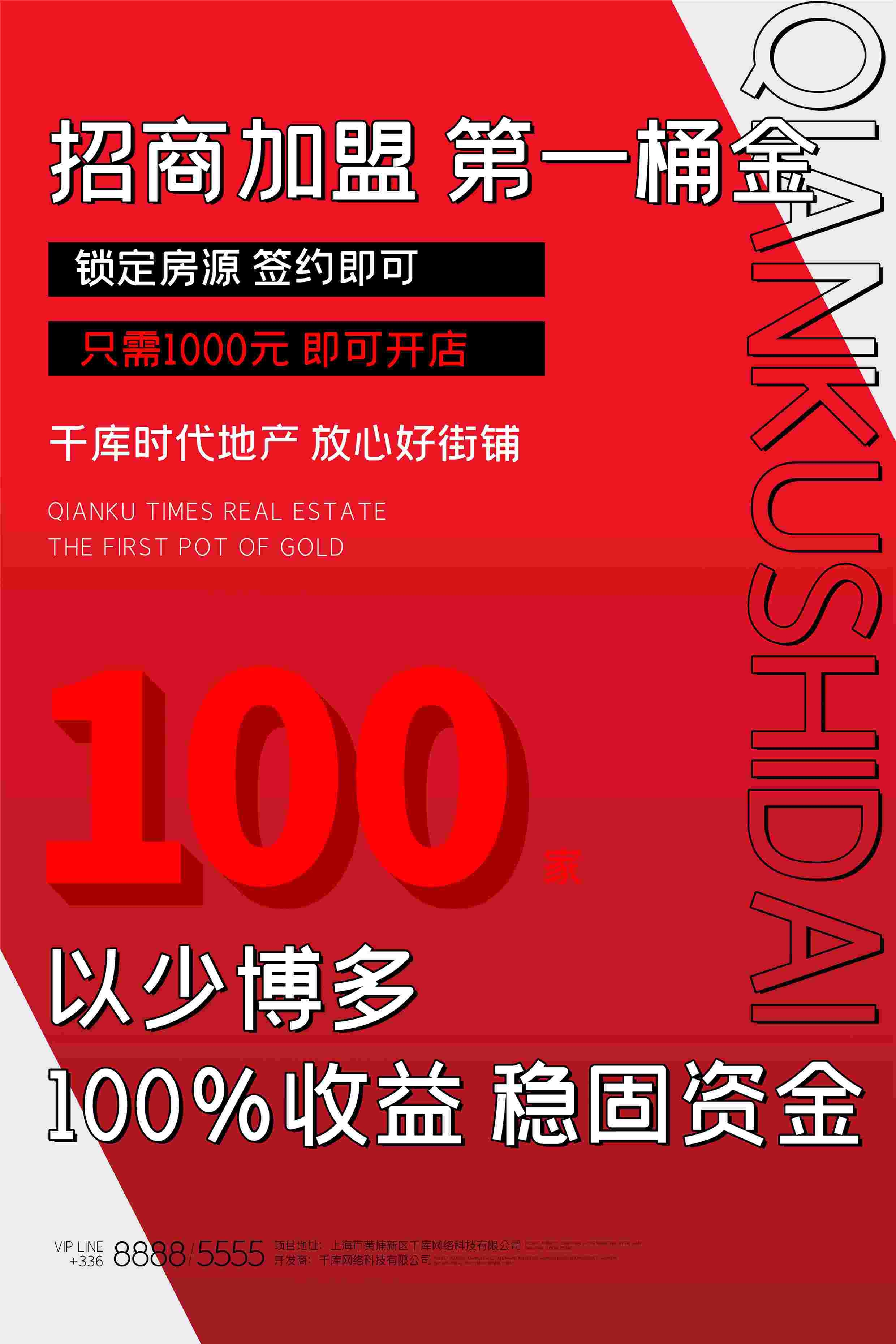 品牌招商加盟合伙人店铺招租海报展板4