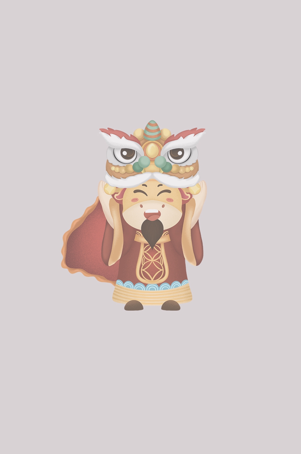 卡通财神插画表情免抠素材46