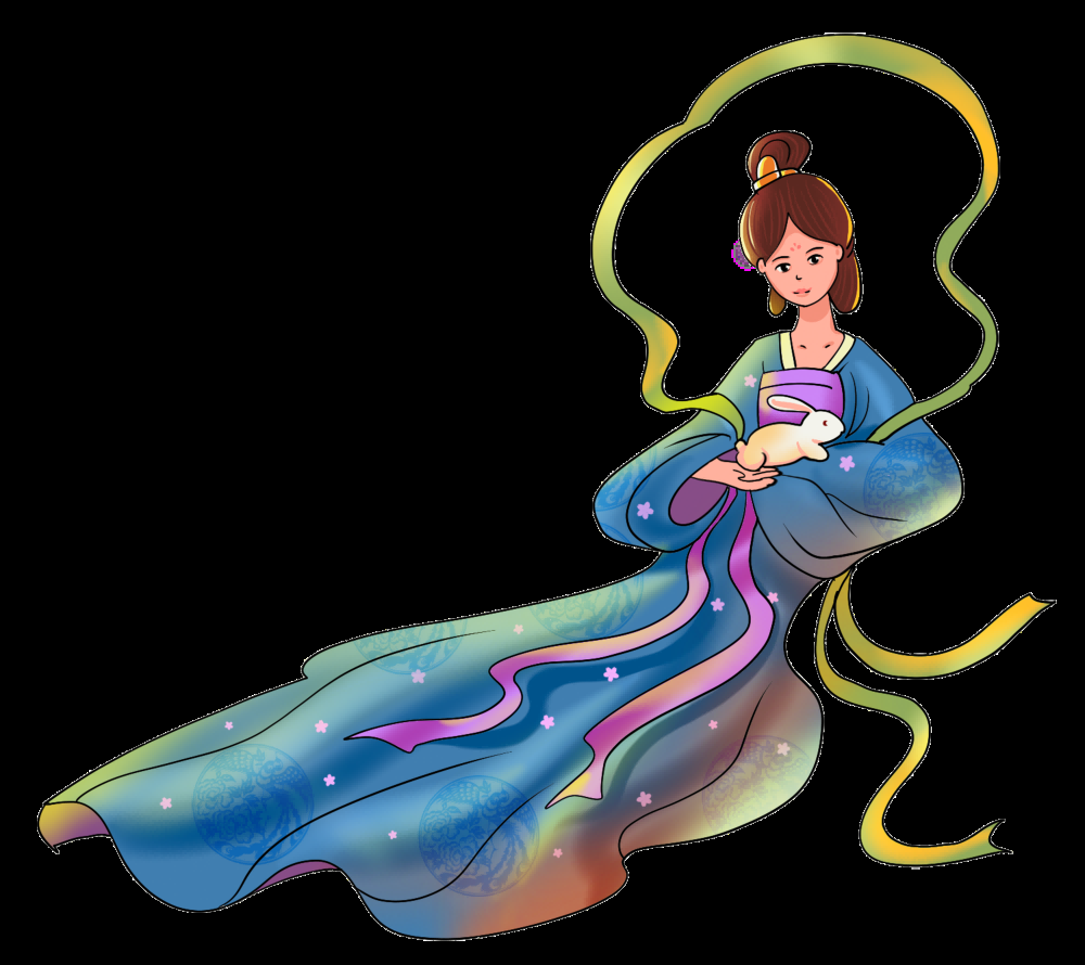 卡通嫦娥仙女中秋节免抠素材装饰元素120