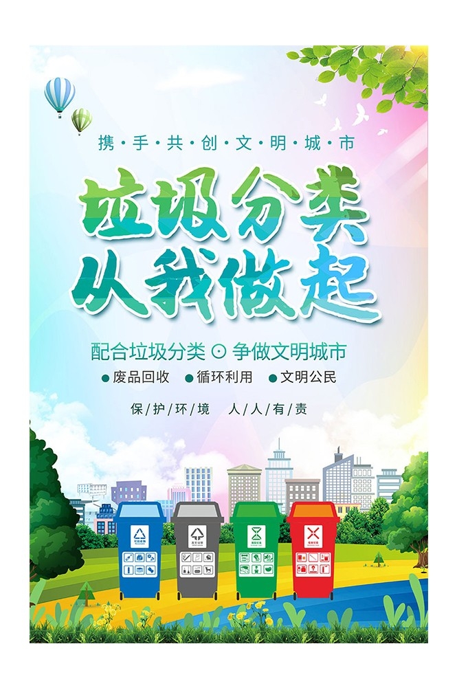 垃圾分类投放指南环保公益宣传素材4