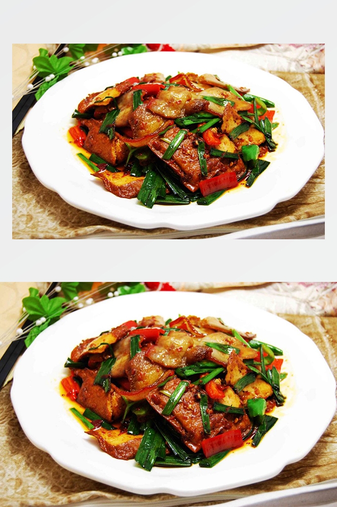 高清美食菜品菜谱回锅肉摄影美工设计喷绘打印合成素材 (8)