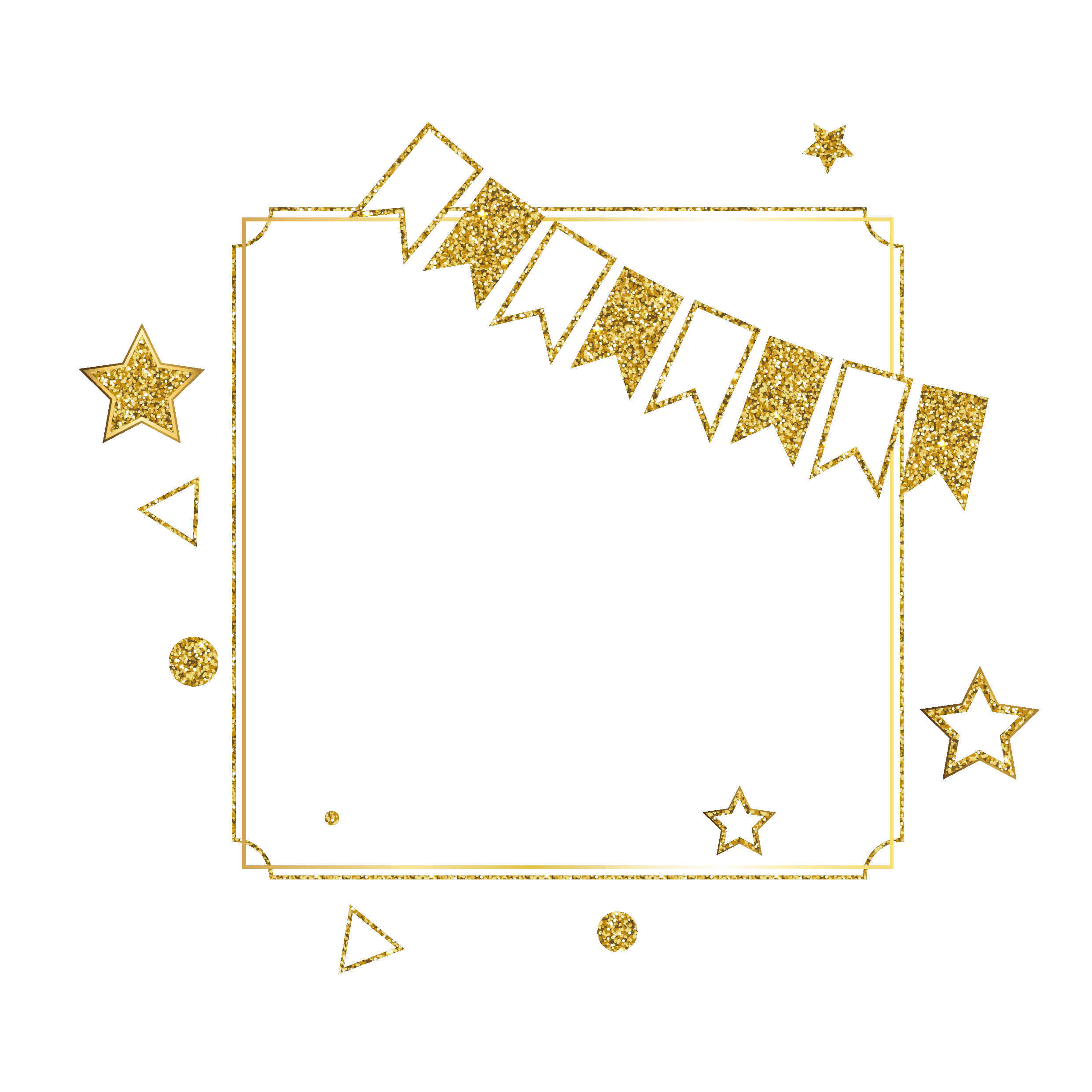 金色生日气球生日帽免抠元素11
