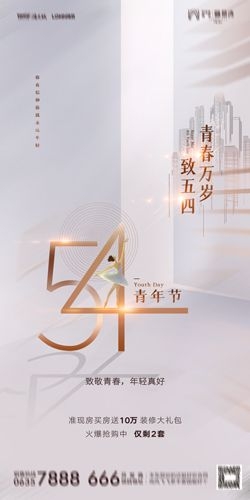 五四54青年节青春活力梦想励志校园企业宣传推广海报设计素材56
