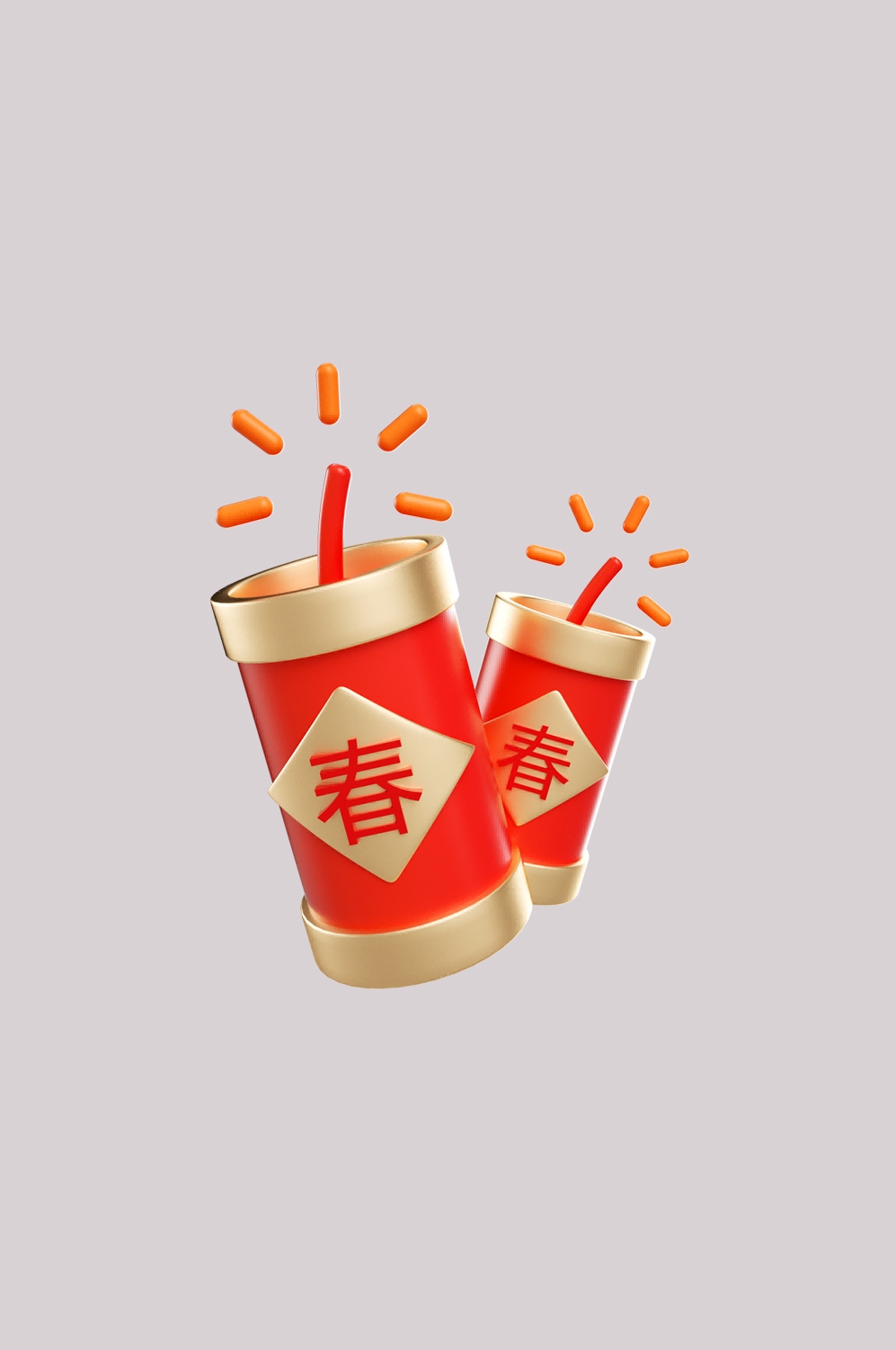鞭炮图案立体爆竹图片素材png透明背景免抠图94