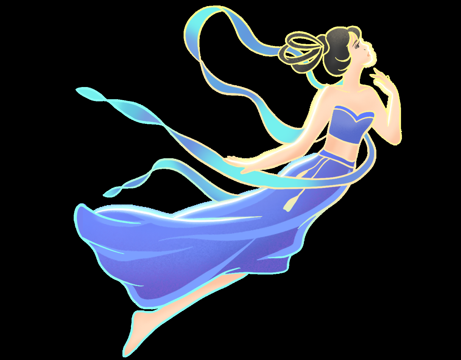 卡通嫦娥仙女中秋节免抠素材装饰元素90