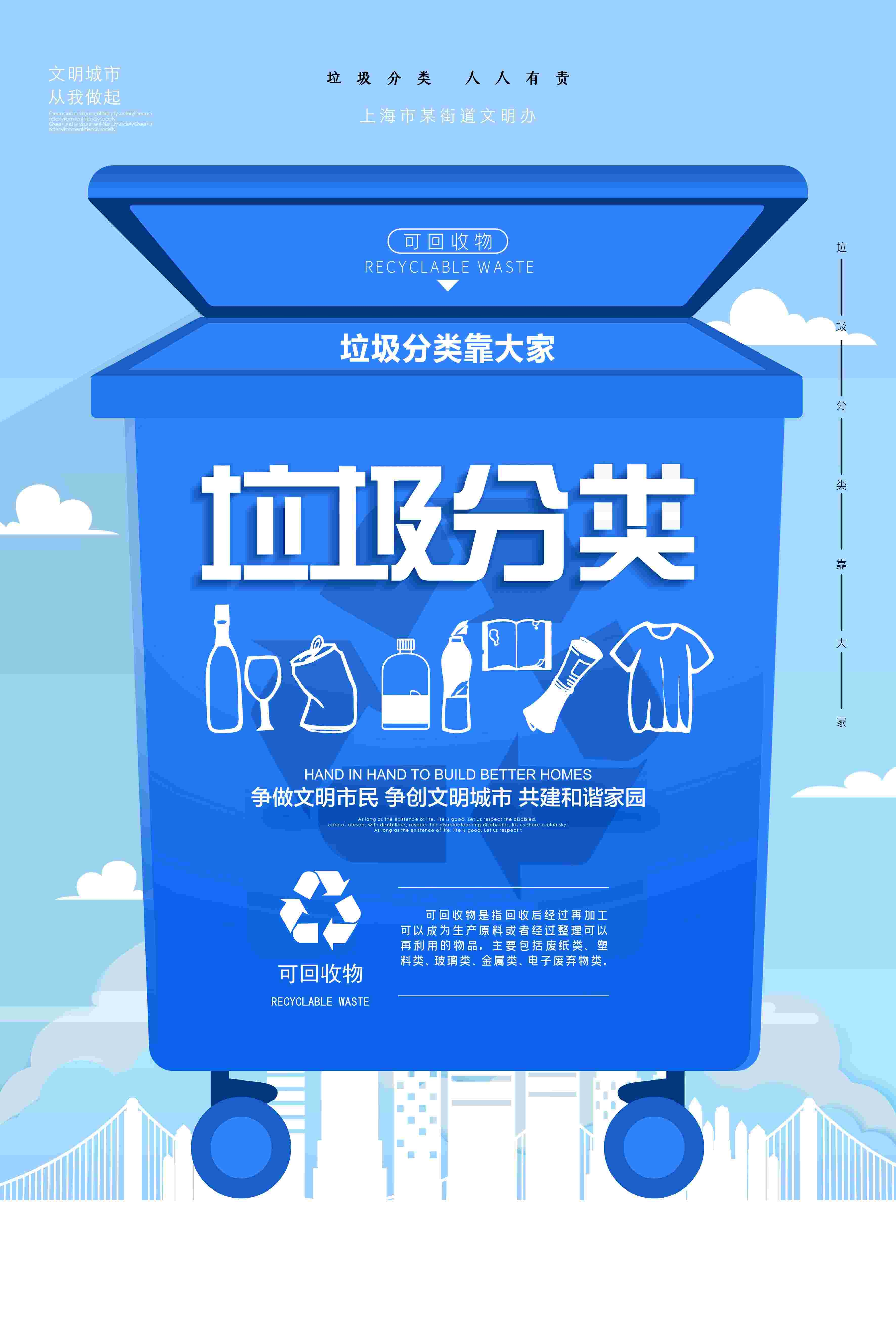 创建文明卫生城市垃圾分类海报28