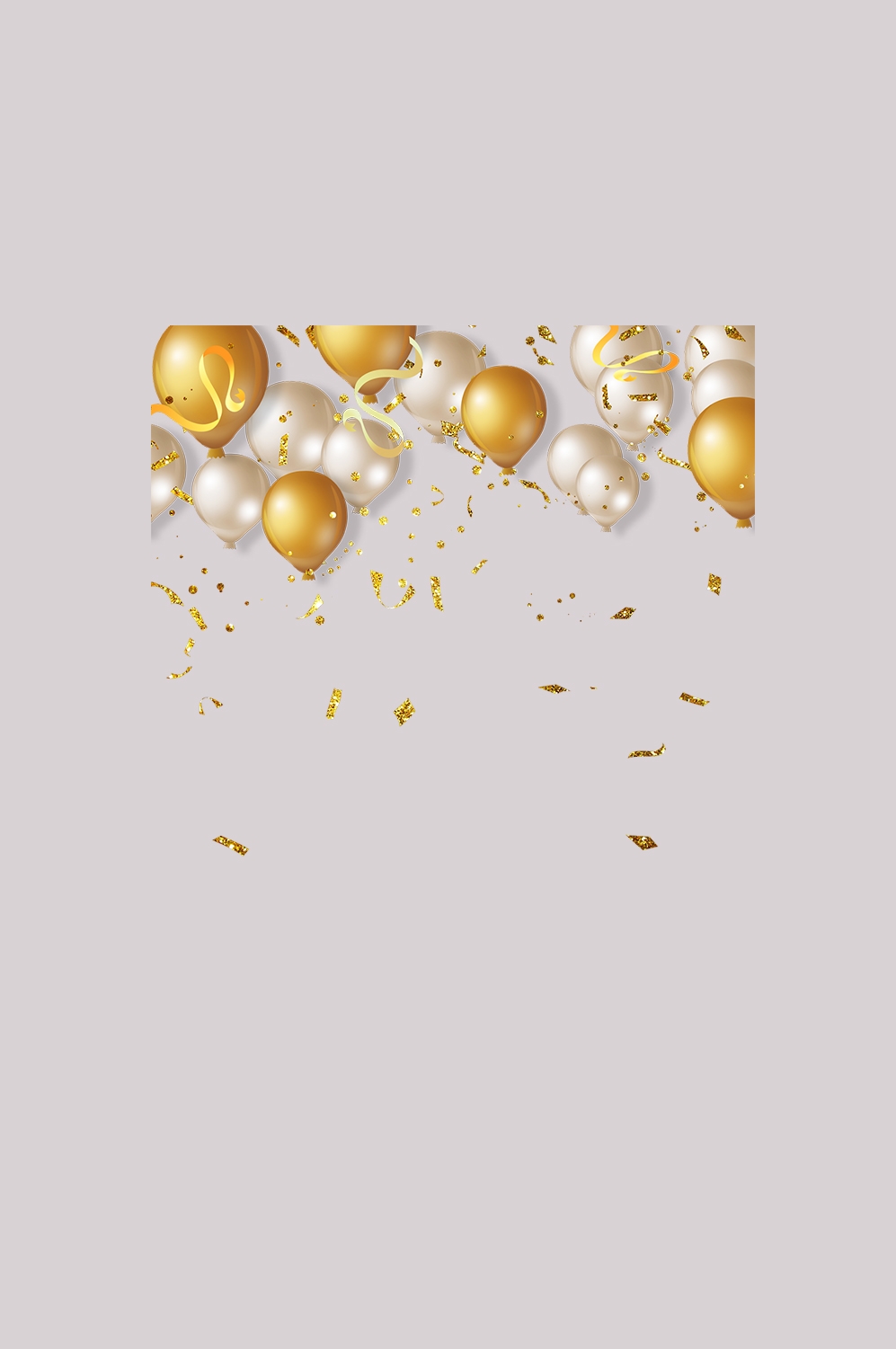 金色生日气球生日帽免抠元素46