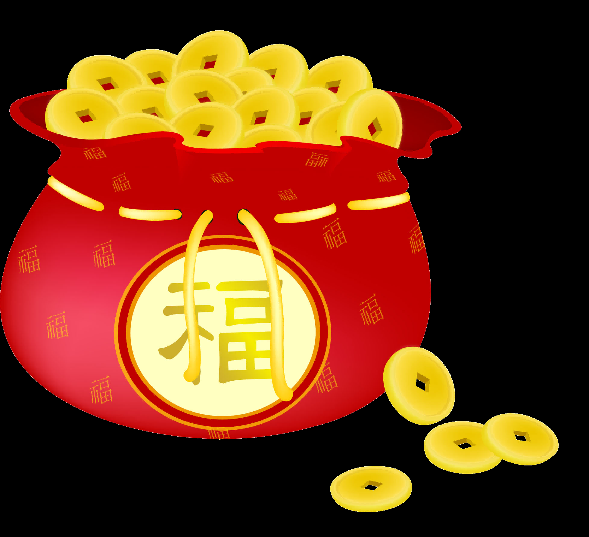 福袋钱袋插画图片装饰元素免抠素材10