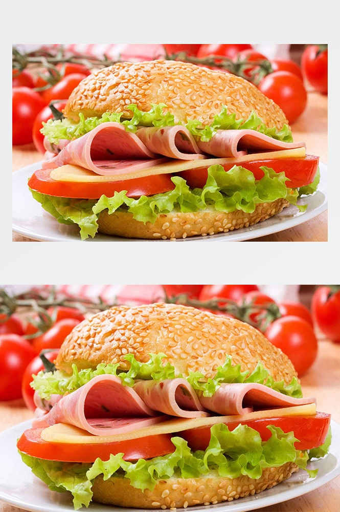 高清美食菜品菜谱汉堡美工设计素材