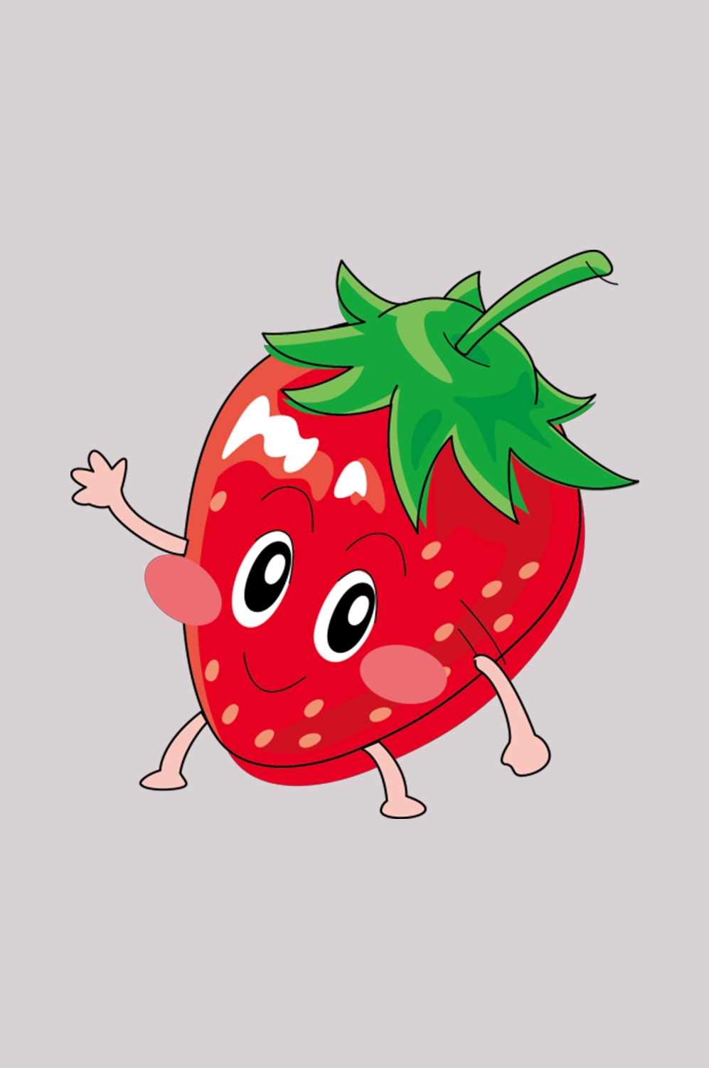 卡通草莓拟人化标签素材插图免抠元素18