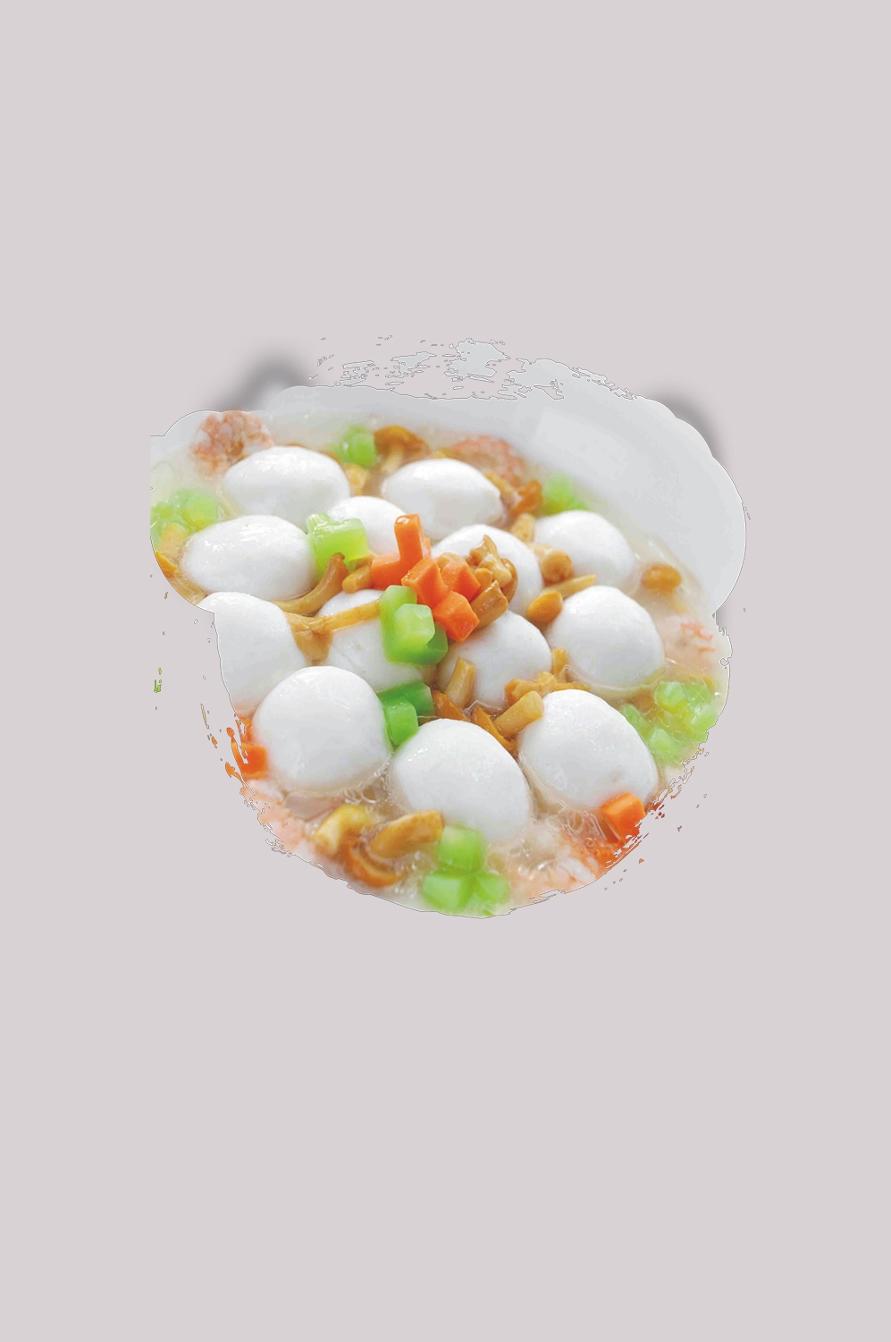 鱼肉丸子鱼丸图片元素透明背景免抠68