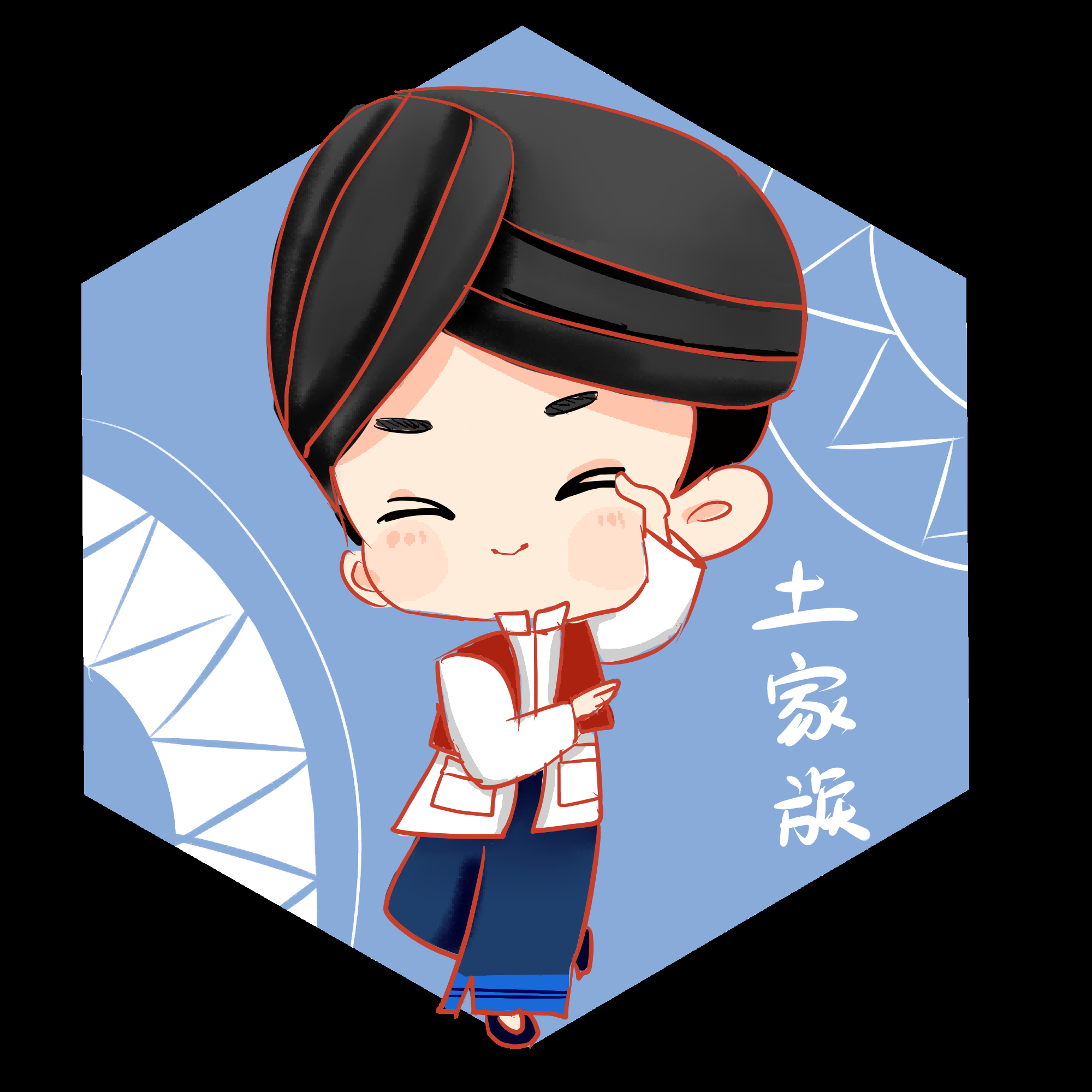 56个少数民族卡通人物服饰免抠元素插画132