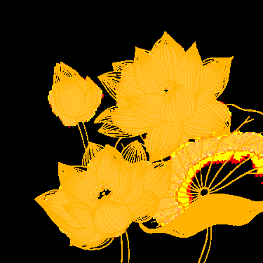 金色莲花装饰元素免抠素材6