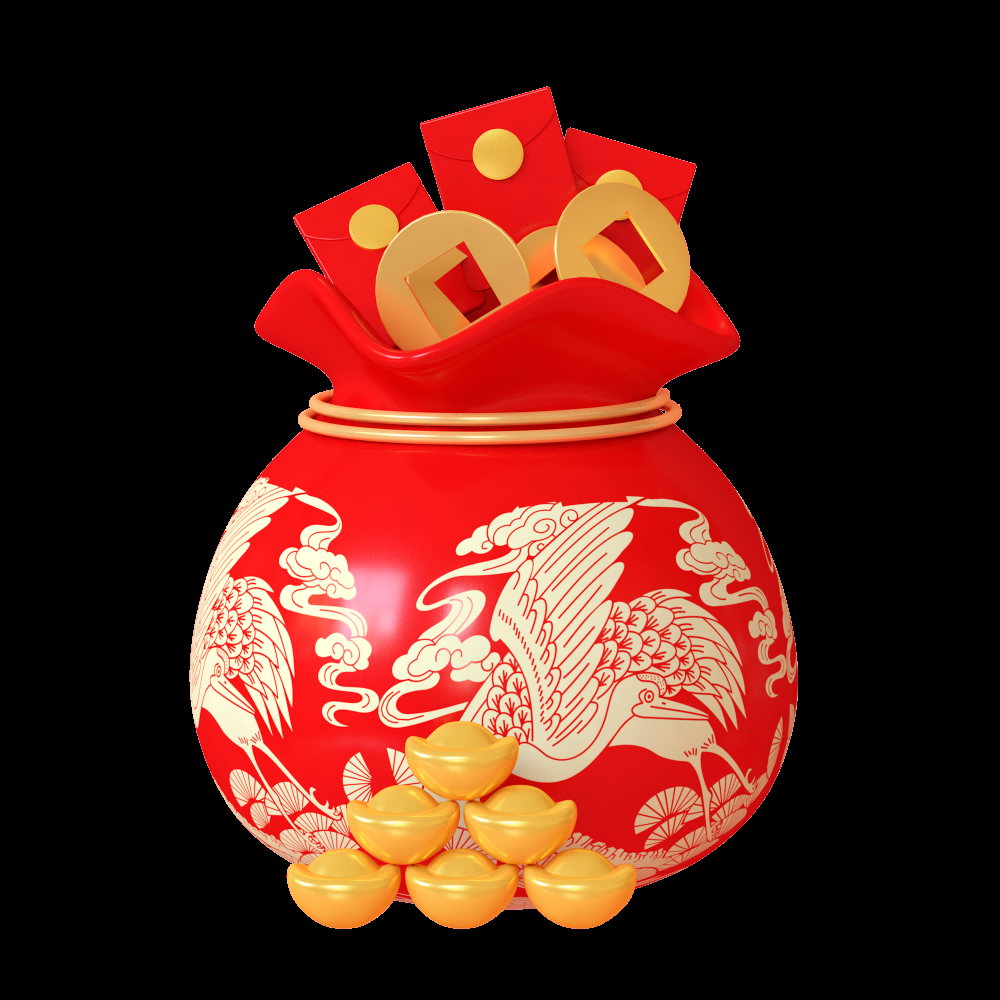 福袋钱袋插画图片装饰元素免抠素材92