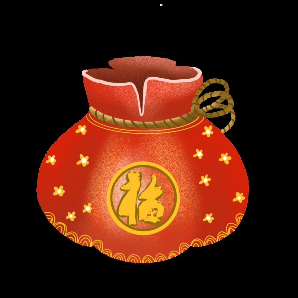 福袋钱袋插画图片装饰元素免抠素材80
