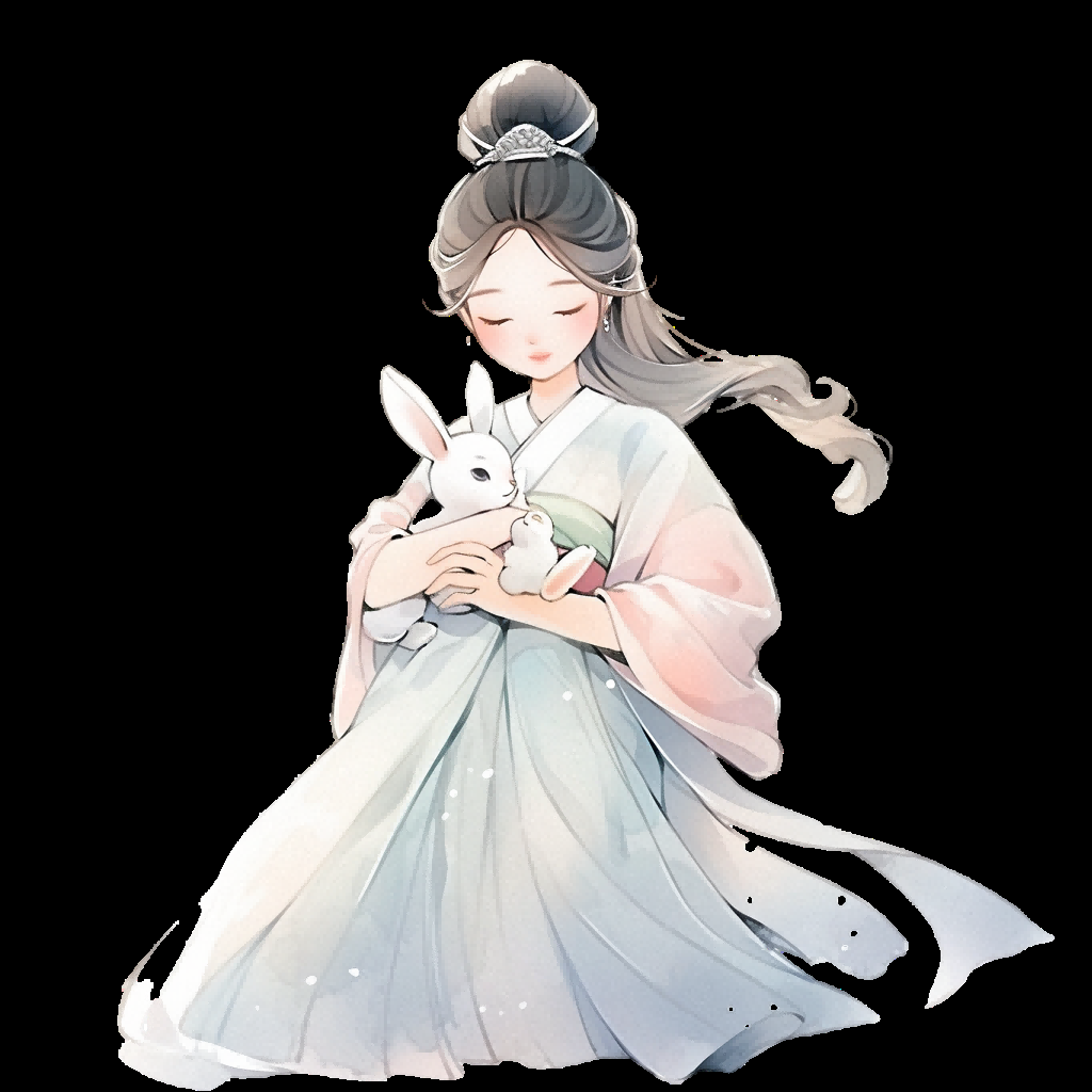 卡通嫦娥仙女中秋节免抠素材装饰元素108