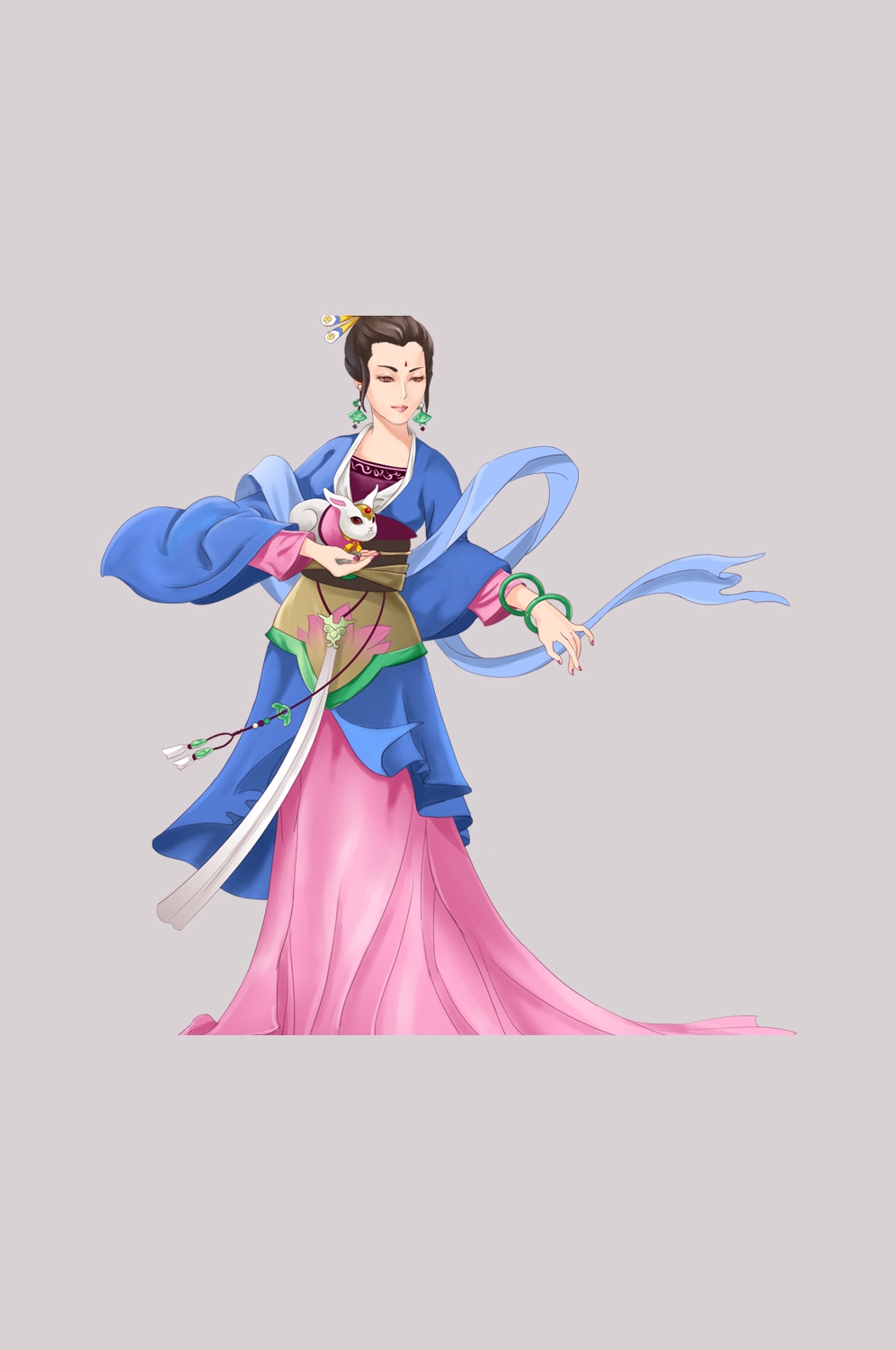 卡通嫦娥仙女中秋节免抠素材装饰元素10