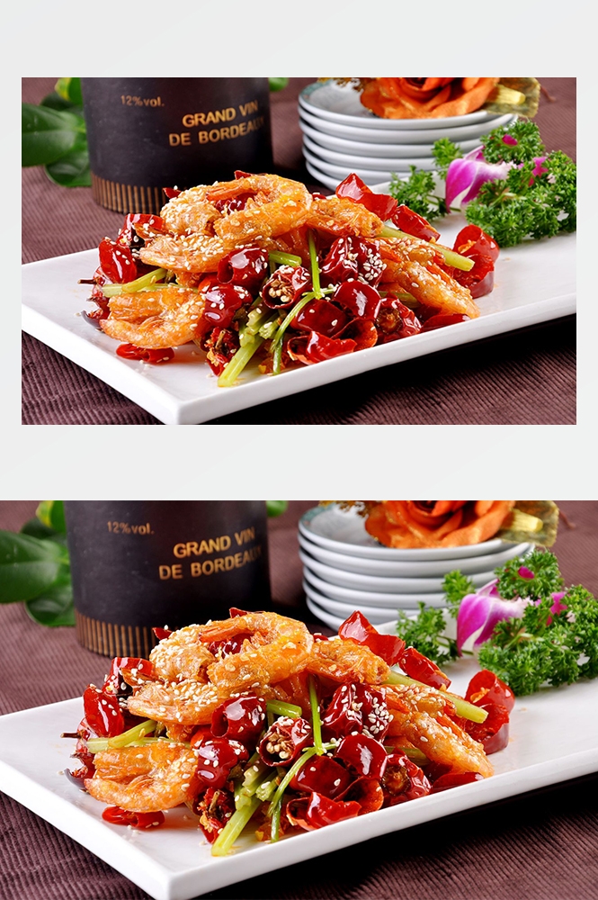 高清美食菜品菜谱JPG图片香辣虾炒菜美工设计喷绘打印合成素材