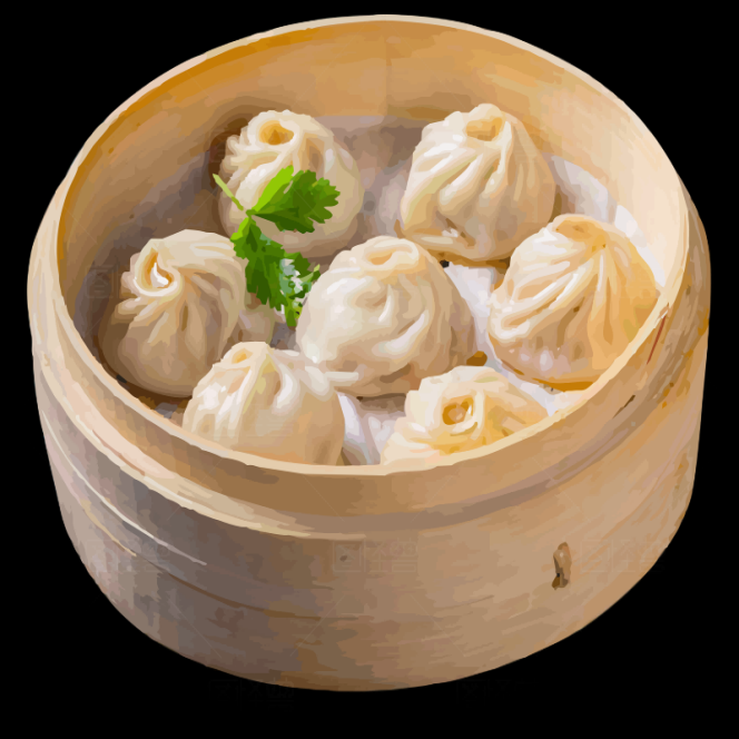早点包子小笼包实拍免抠素材元素26