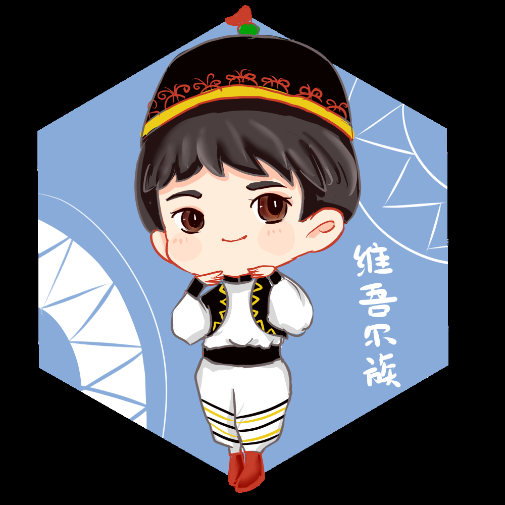 56个少数民族卡通人物服饰免抠元素插画33