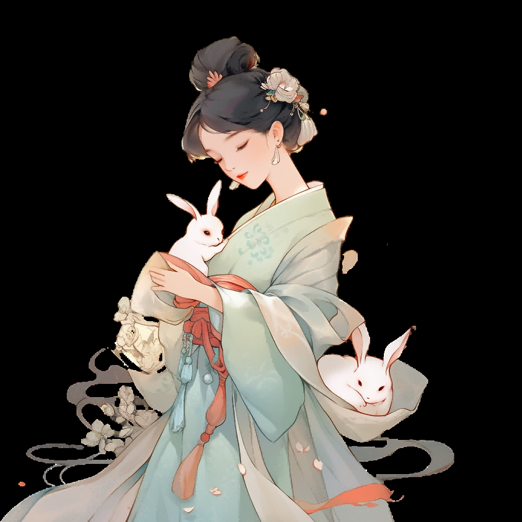 卡通嫦娥仙女中秋节免抠素材装饰元素59