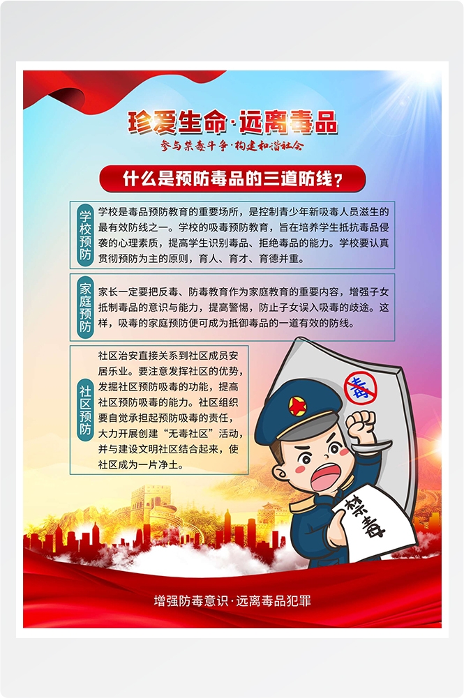 禁毒日海报珍惜生命远离毒品素材6