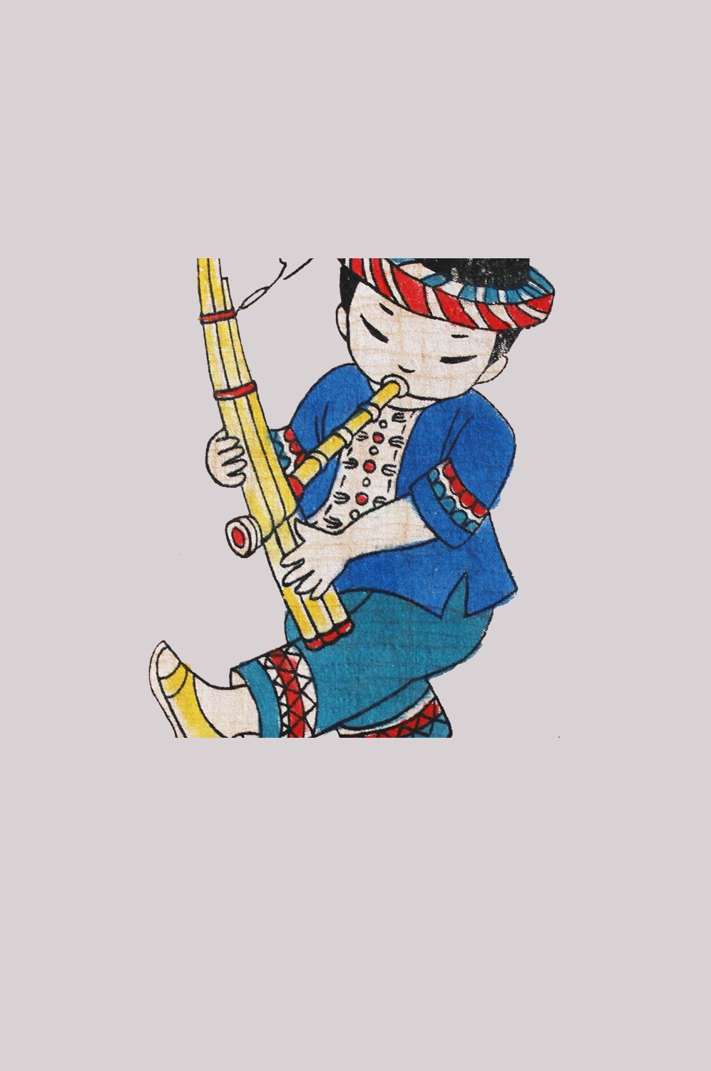 56个少数民族卡通人物服饰免抠元素插画58