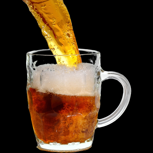 啤酒啤酒杯冒着泡沫效果图插画免抠素材元素39