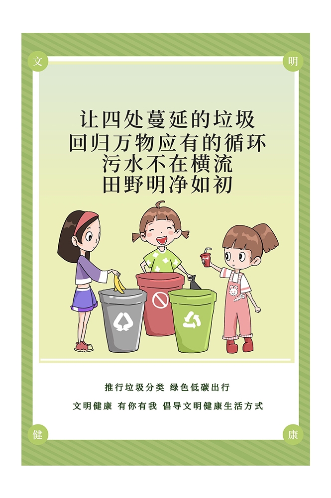 创建文明卫生城市垃圾分类海报101