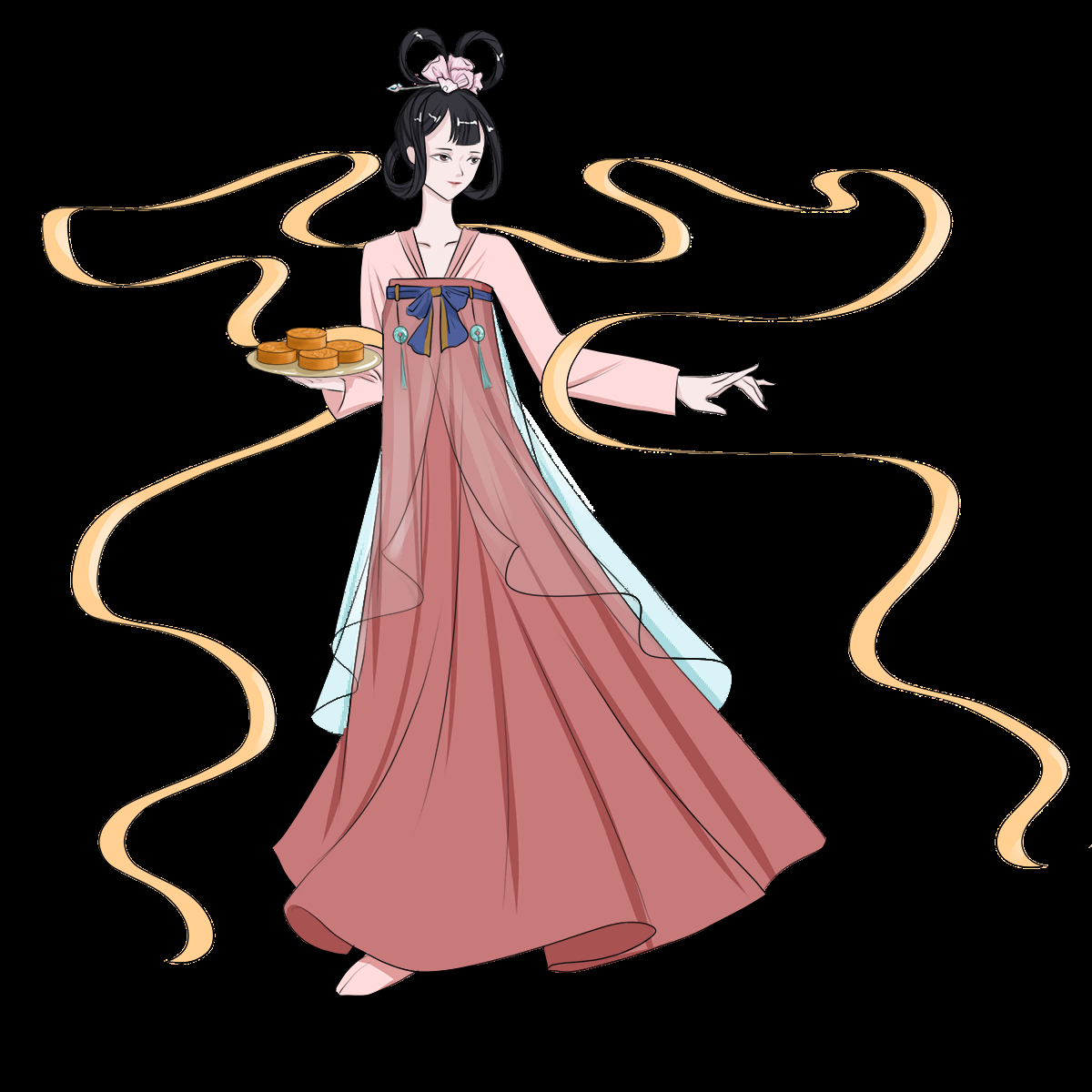 卡通嫦娥仙女中秋节免抠素材装饰元素95