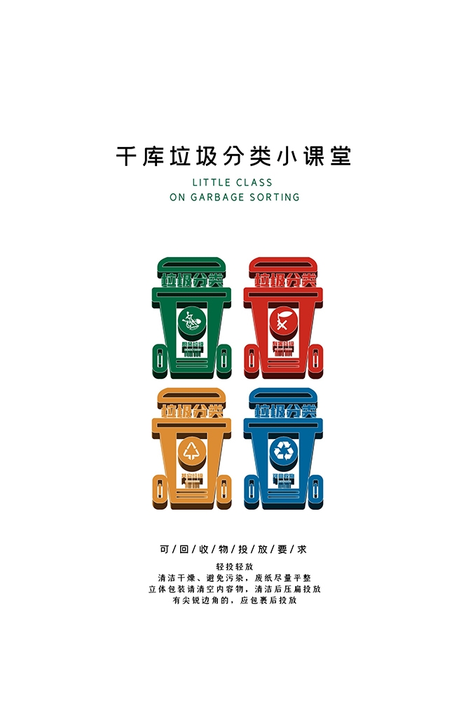 创建文明卫生城市垃圾分类海报14