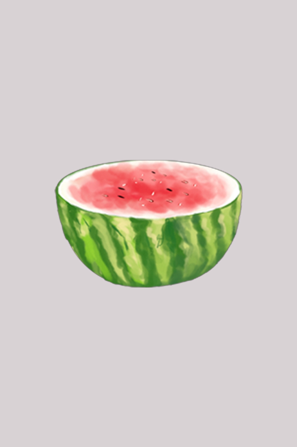 西瓜图片素材手绘西瓜插画装饰插图元素 png透明背景 (51)